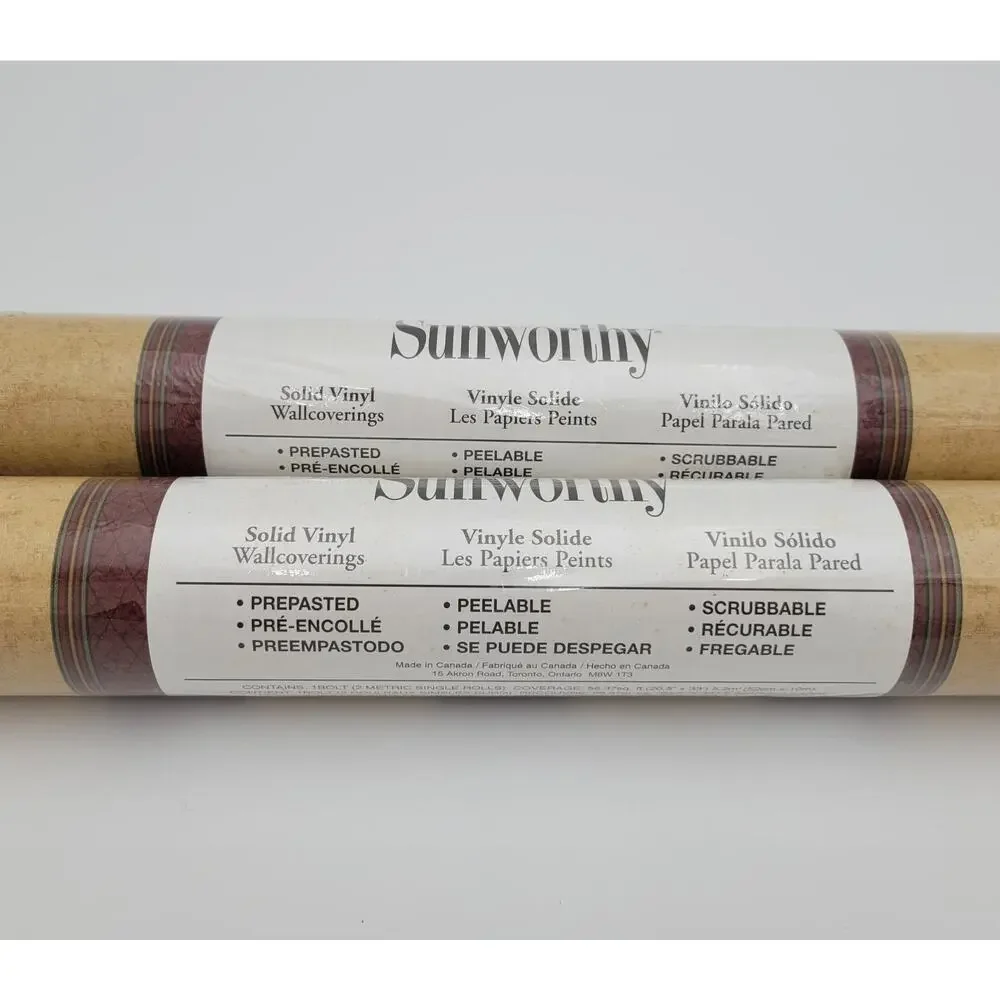 2 Rolls SUNWORTHY MP060695 Microban Stripes Vinyl Wallpaper 1 Bolt 56 Sq Ft